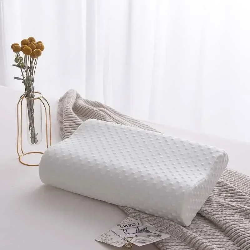 Memory Foam Orthopedic Pillow Neck Pain - หมอนรองคอเมมโมรี่โฟมคุณภาพสูง ออกแบบตามหลักสรีรศาสตร์ ช่วยรองรับสรีระ ลดอาการปวดคอและไหล่ หมอนนอนชนิดคืนตัวช้า