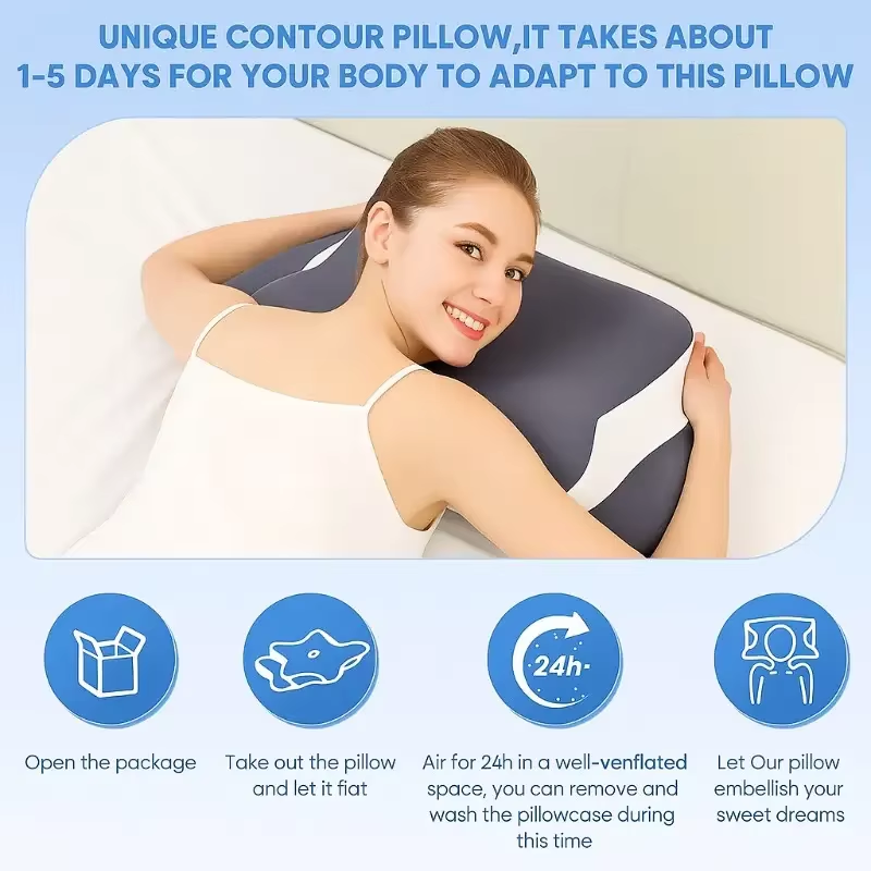 หมอนรองคอเมมโมรี่โฟม ดีไซน์พิเ - Anti Snore Contour Pillow บทวิจารณ์และราคา