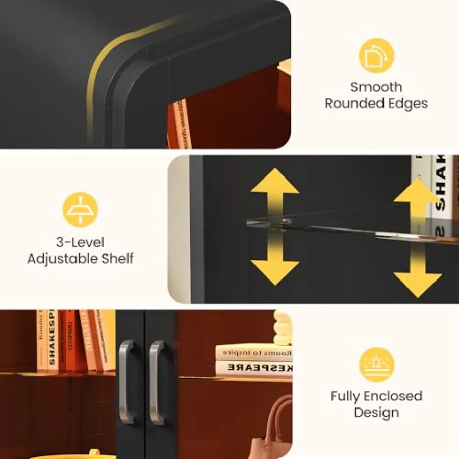 ตู้โชว์สำหรับห้องนั่งเล่น ประต - Storage & Organization บทวิจารณ์และราคา