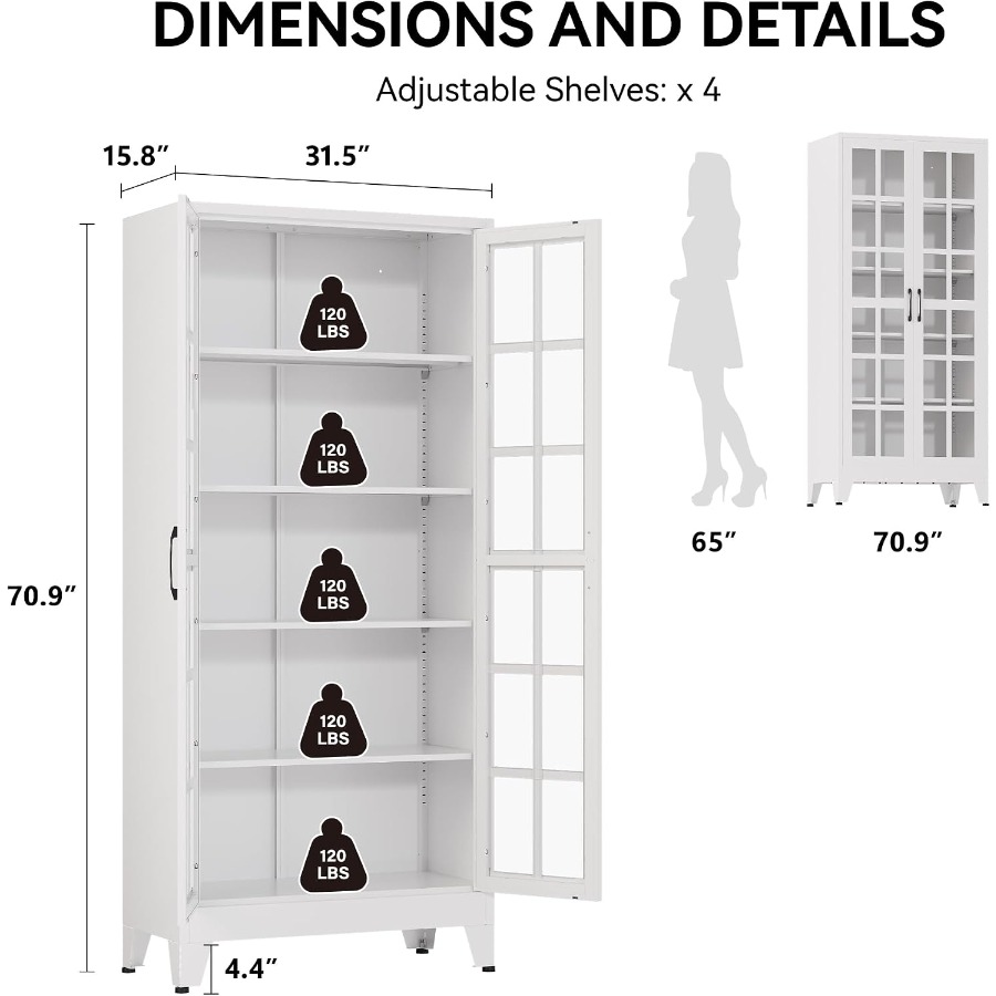 ตู้โชว์ประตูกระจกขนาด 71 นิ้ว  - Kitchen บทวิจารณ์และราคา