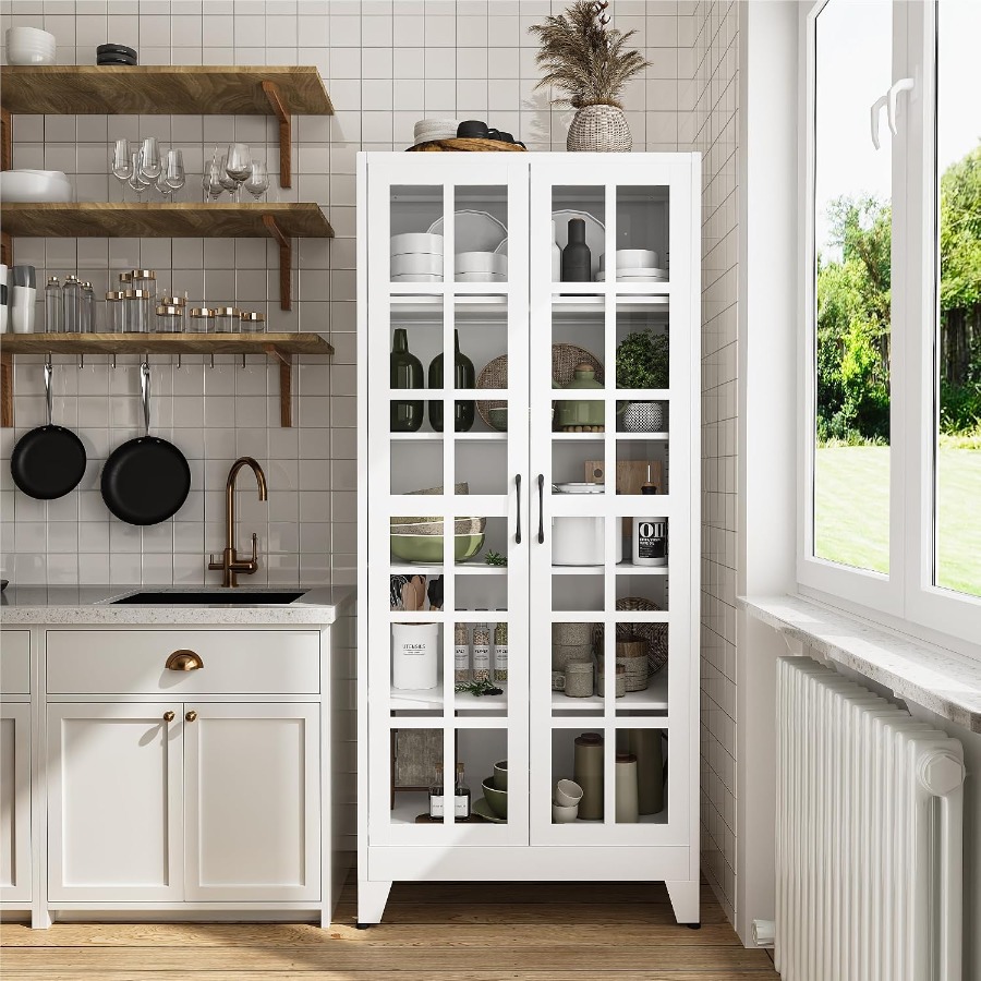 ตู้โชว์ประตูกระจกขนาด 71 นิ้ว  - Kitchen บทวิจารณ์และราคา