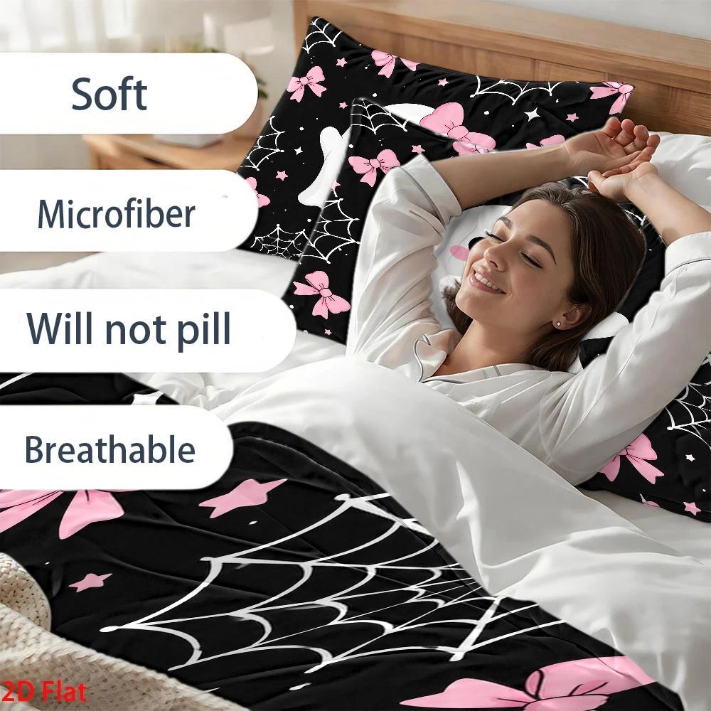 ชุดเครื่องนอนสามชิ้นลายผีน่ารั - Duvet Cover Sets With Zipper บทวิจารณ์และราคา