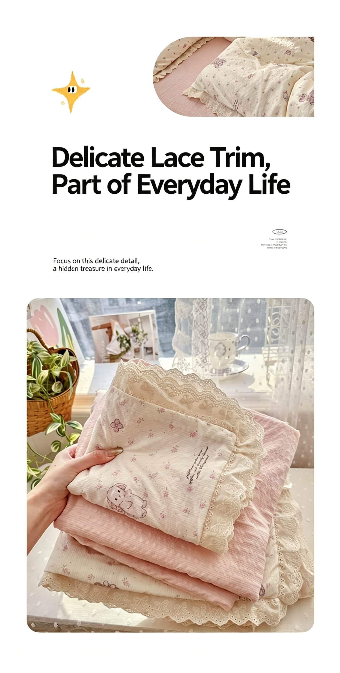 ชุดเครื่องนอนลายดอกไม้ประดับลู - Aesthetic Floral Duvet Cover บทวิจารณ์และราคา