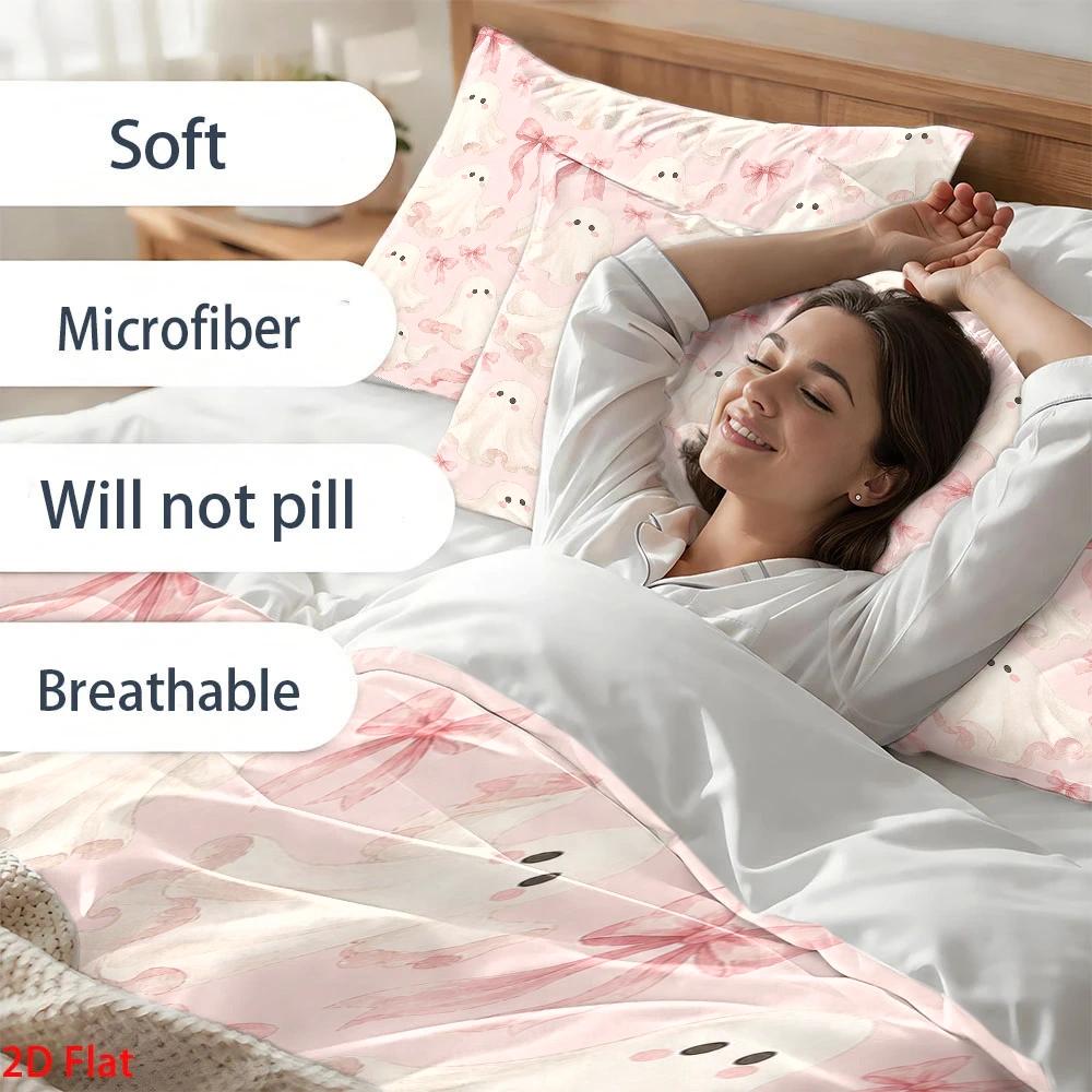 ชุดเครื่องนอนสามชิ้น ลายผีน้อย - Duvet Cover Sets With Zipper บทวิจารณ์และราคา