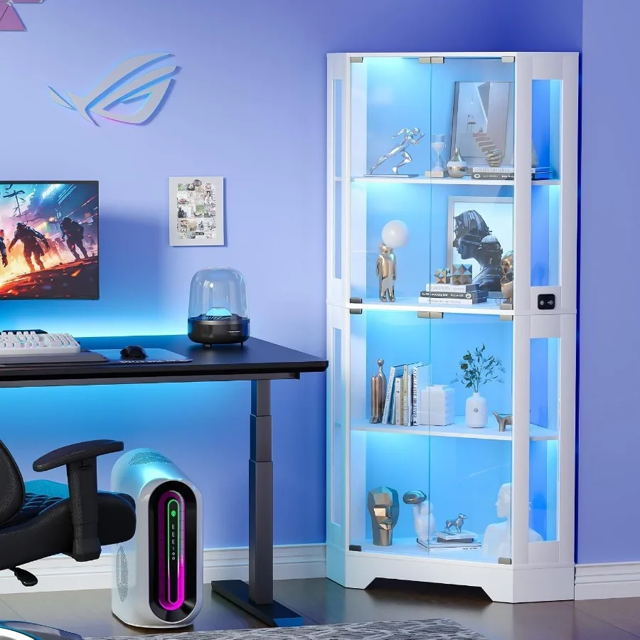 ตู้โชว์ของสะสมมุมห้องสีขาว ขนา - Lighting บทวิจารณ์และราคา