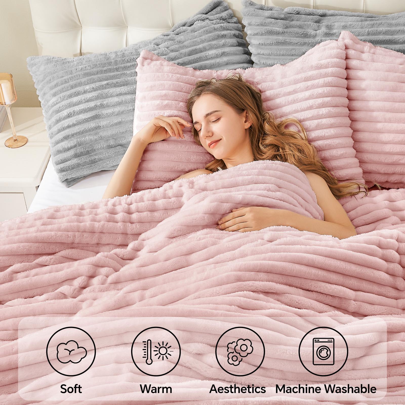 ชุดผ้าห่มฟลีซนุ่มฟูพิเศษ หนา อ - Fluffy Fleece Comforter King Size บทวิจารณ์และราคา